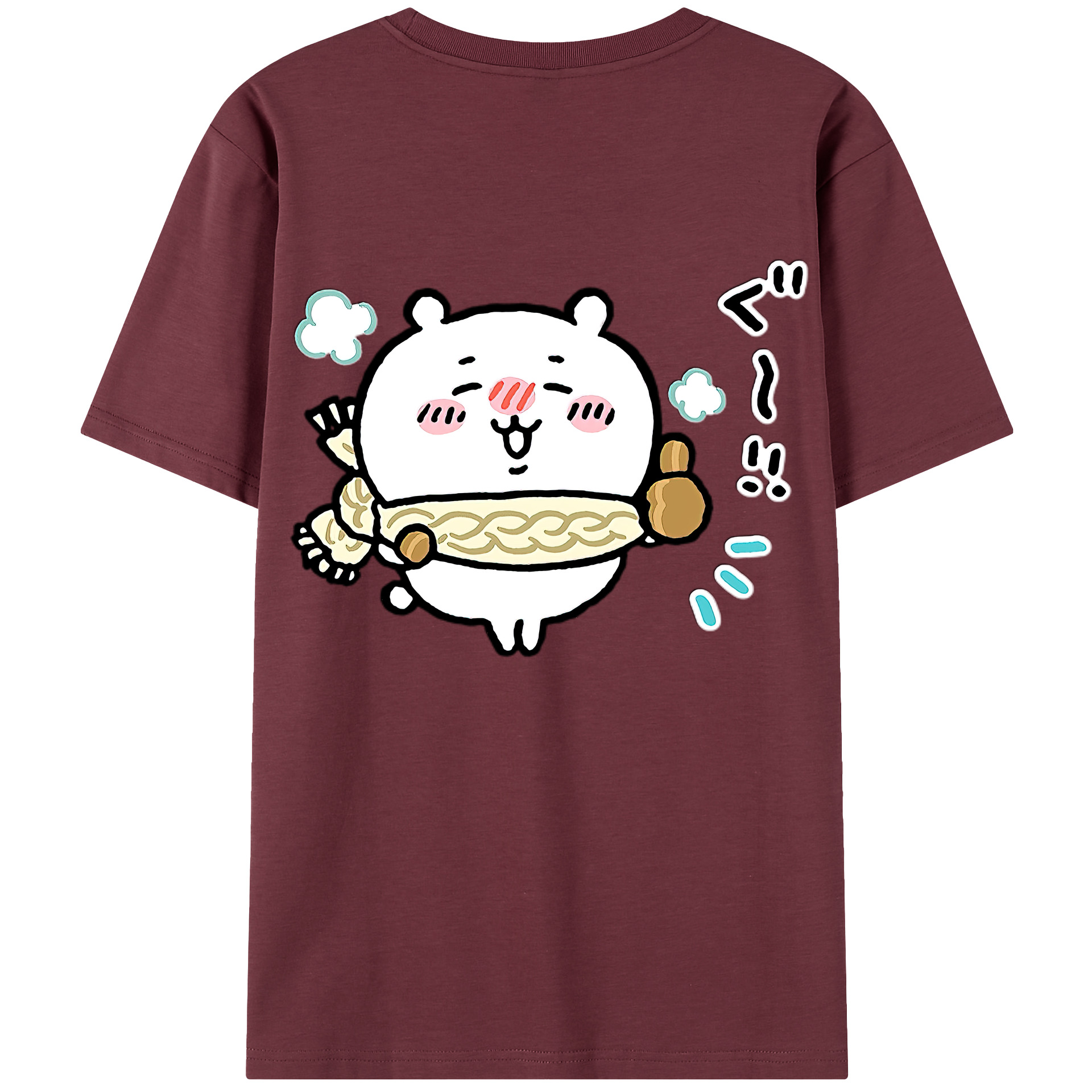 （画像用） ちいかわ ちいかわ Chii-kawa chiikawa 綿100％半袖Tシャツ（背面プリント）